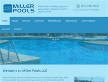 Tablet Screenshot of millerpoolsllc.com